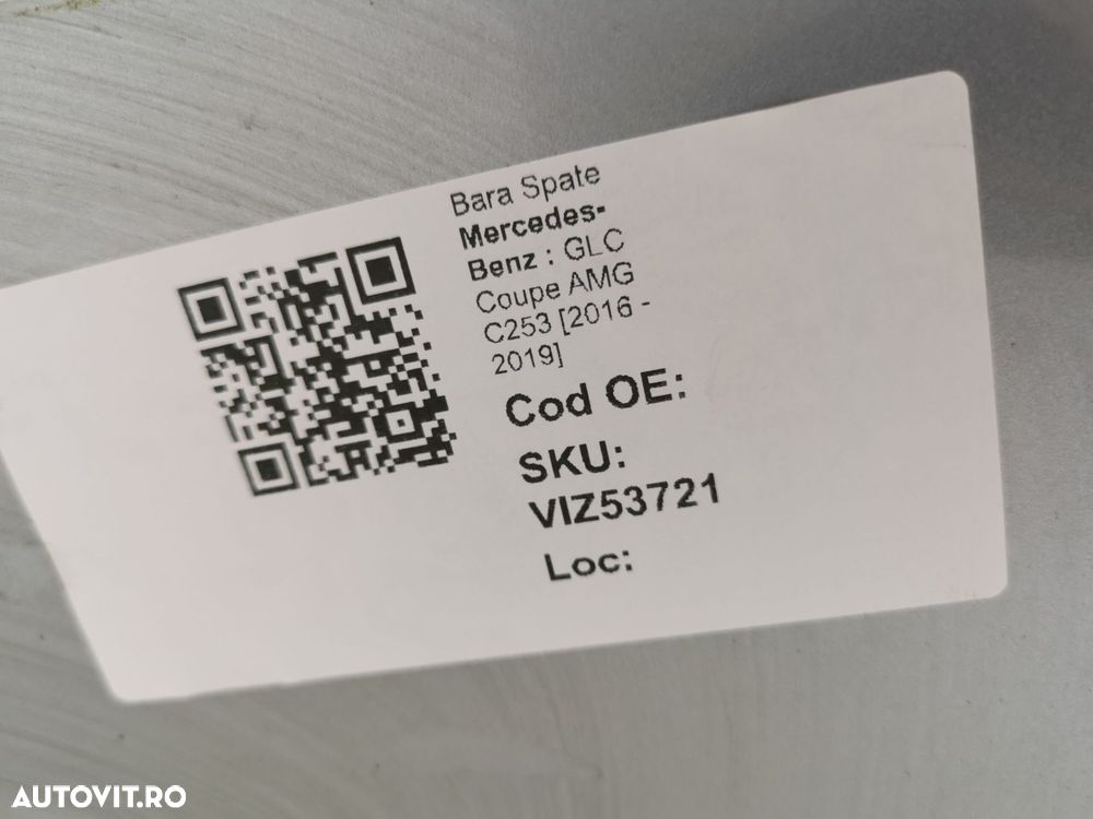 Bara Spate Mercedes-Benz  GLC Coupe AMG C253 [2016 - 2019] Originala I - 8