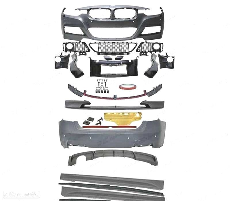 KIT CARROÇARIA BMW F30 11-15 BERLINA DUPLA PONTEIRA LOOK M PERFORMANCE - 4