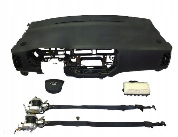 komplet poduszki deska pas pasy kia rio 3 iii - 1