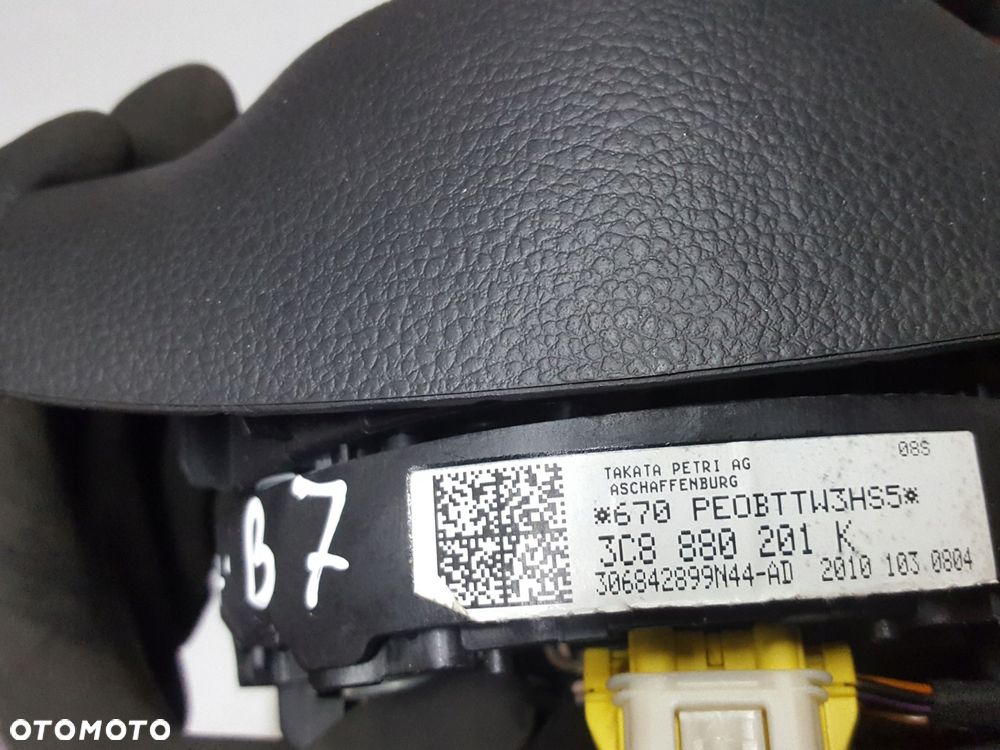 VW PASSAT B7 10-14r PODUSZKA AIRBAG KIEROWCY 3C8880201K - 6
