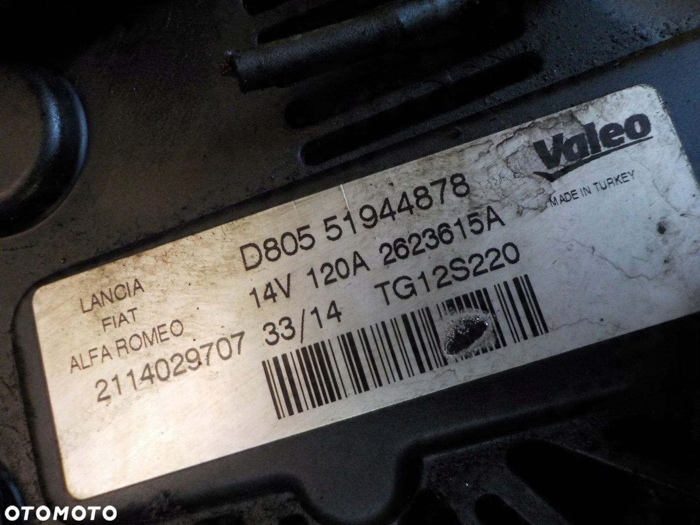 FIORINO NEMO BIPPER 1.3 M-JET 15r EURO 5 75KM 199A9000 alternator 51944878 - 5