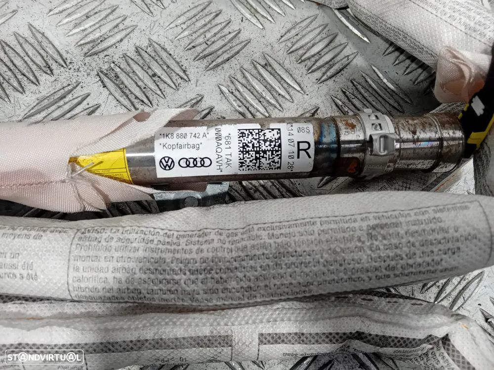 Cortina Cortinas de Airbag VW Scirocco 1K8880741A 1K8880742A Original - 4