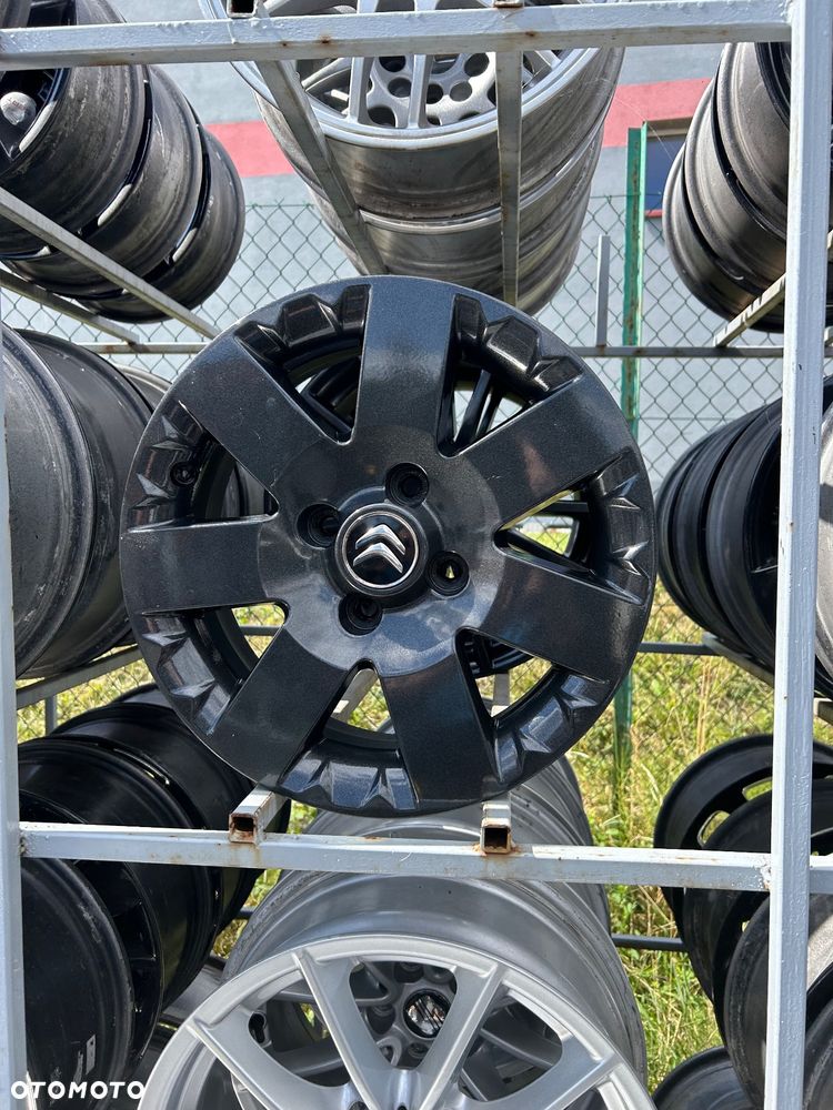 Alufelgi Citroen Peugeot 15 cali 4x108 oryginalne czarne - 3