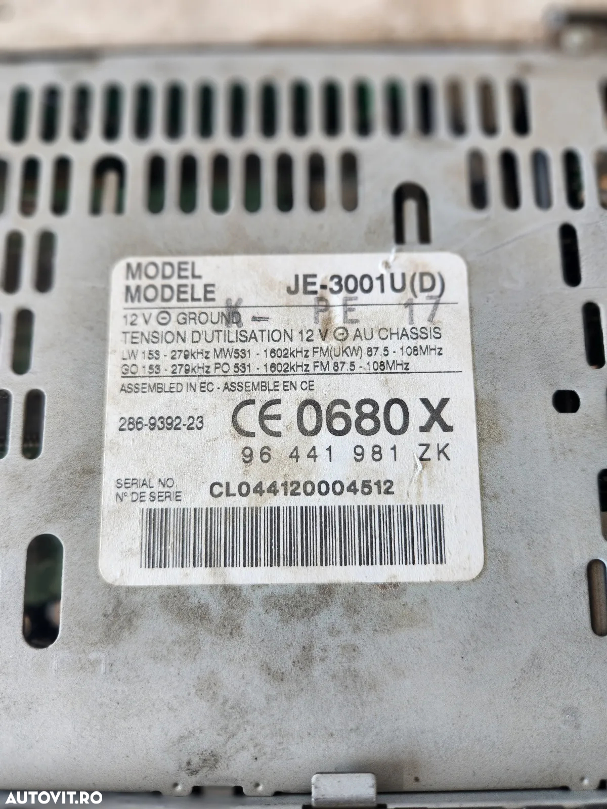Radio Gsm Cu Telefon Citroen C5 An 2001-2002-2003-2004 Cod K - Dezmembrari Arad - 5