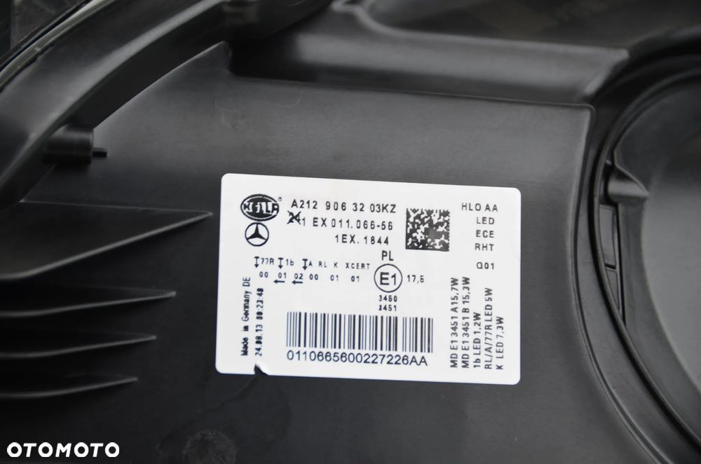 MERCEDES KLASA E W212 LIFT FULL LED ILS A2129063203KZ z modułami Prawy Przedni Oryginał - 9
