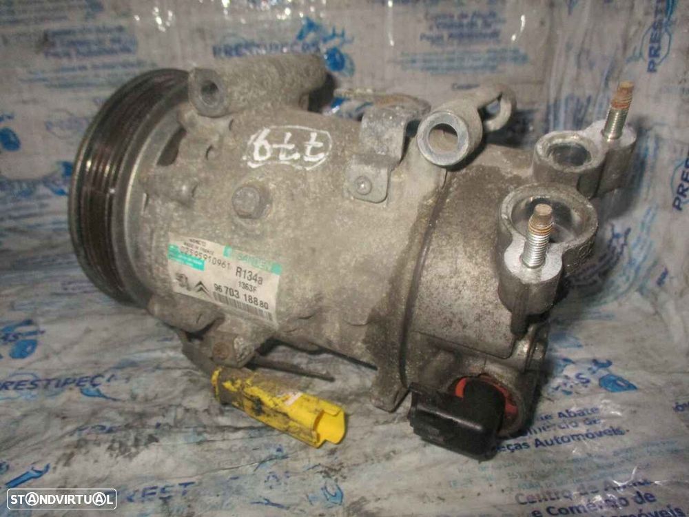 Compressor AC 9670318880   1363F PEUGEOT 207 2010 1.4I CITROEN C3 2 FASE 1 2010 1.4HDI 70CV 5P PRETO DIESEL SANDEN - 3