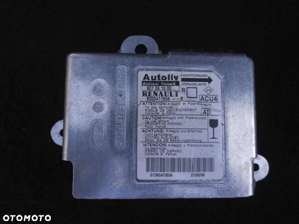 SCENIC II CZUJNIK AIRBAG MODUŁ PODUSZEK POWIETRZNYCH SENSOR 8200411956 RENAULT - 1