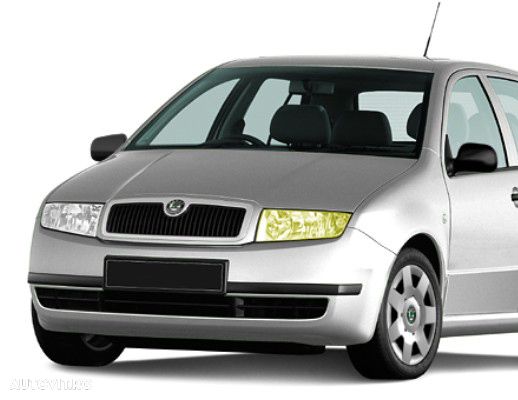 Far Skoda Fabia (6Y), 04.2000-03.2007, partea stanga, tip bec H3+H7; electric; insertie neagra; fara motoras, producator TYC 20-6230-15-2 - 3