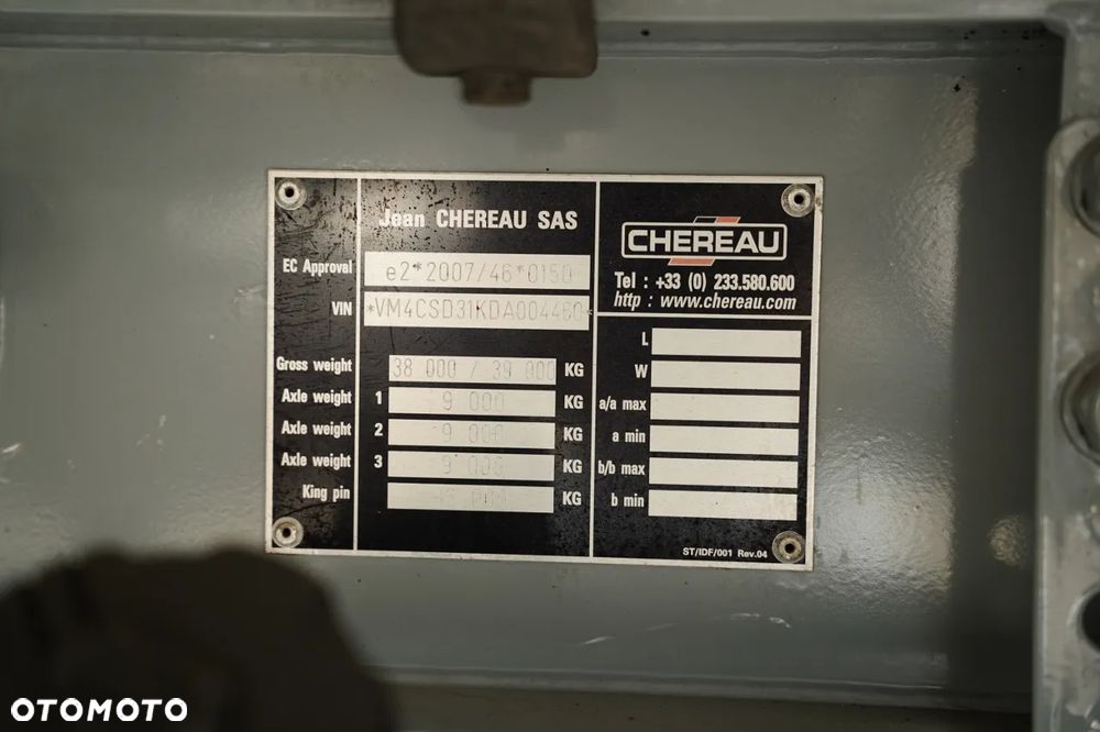 Chereau CHŁODNIA / CARRIER VECTOR 1950 MT / MULTITEMPERATURA / OŚ PODNOSZONA / WINDA 2 500 KG / ROLETA - 25