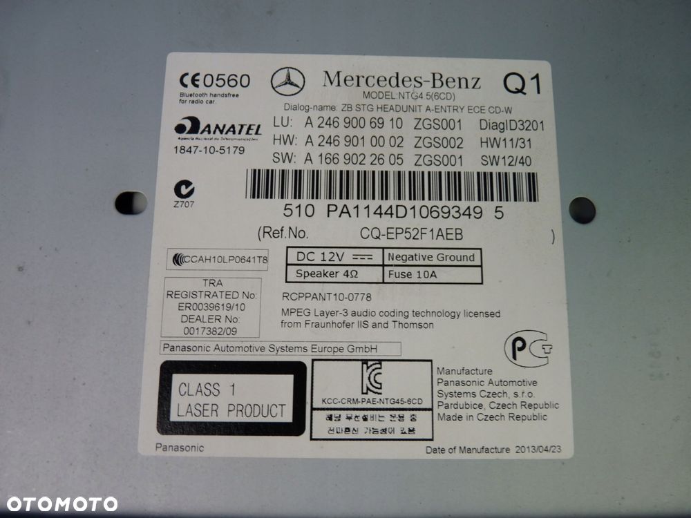 MERCEDES A W176 W246 RADIO FABRYCZNE NAWIGACJA - 3