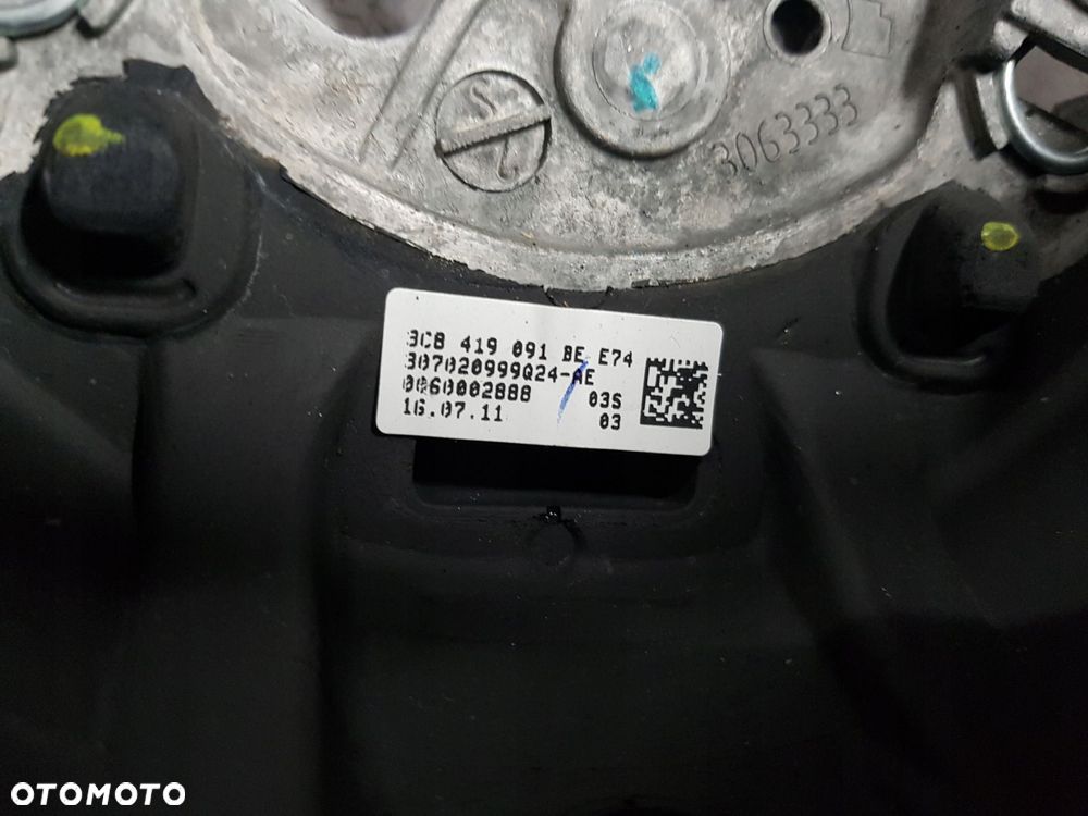 VW PASSAT B7 10-14r PASSAT CC GOLF VI KIEROWNICA SKÓRZANA 3C8419091BE - 9