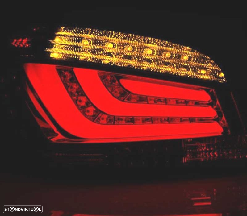 FAROLINS TRASEIROS PARA BMW E60 SEDAN 03-07 LED VERMELHO BRANCO - 4
