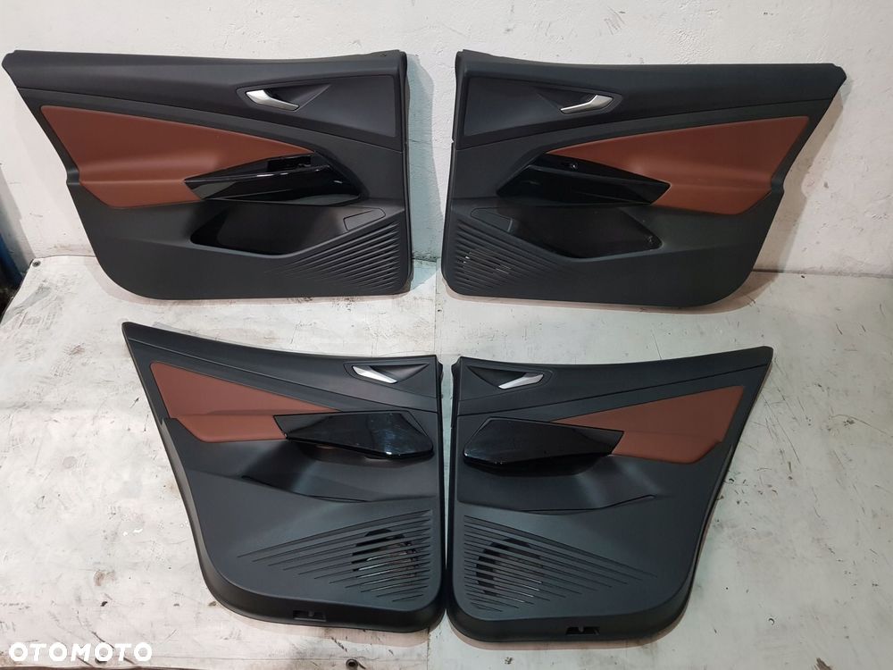 boczki tapicerka drzwi komplet vw id 4 skóra eur 21r - 1