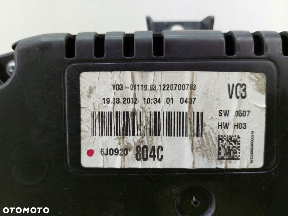 Licznik Seat Ibiza IV 2012-2017 LIFT 1,6 TDI 6J0920804C 6J0920804C ORYGINAŁ - 3