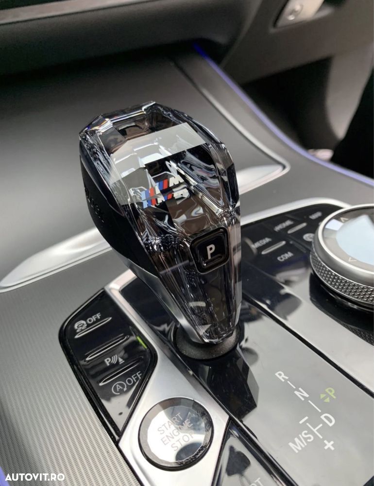 Set Crystal Swarovski Maneta Schimbator Joystick Bmw X5 X6 G05 G06 G15 - 3