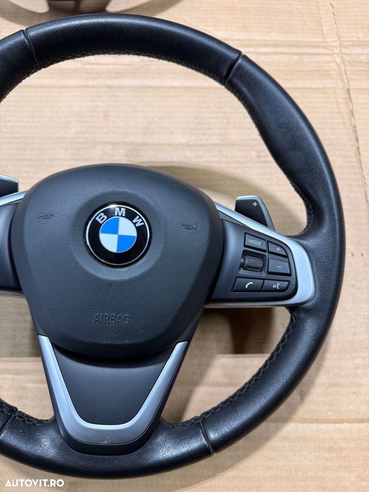 Volan piele cu comenzi, padele si airbag BMW X1 F48 LCI an 2019-2022 - 5