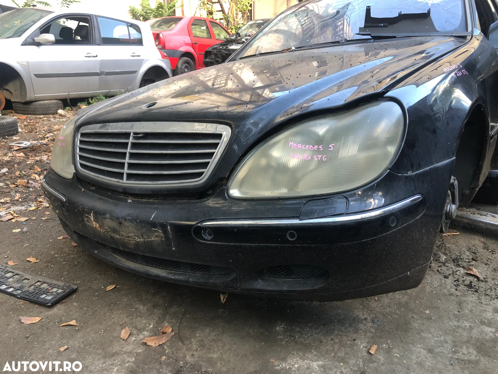 Bara fata Mercedes Benz S class W220 negru - 4