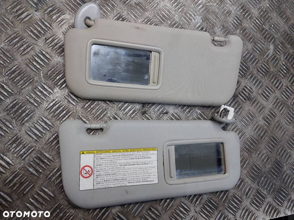OSŁONA PRZECIWSŁONECZNA LEWA +  PRAWA TOYOTA AURIS I ID: 237222 - 2