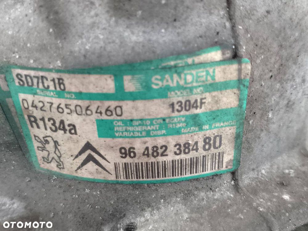 POMPA, SPRĘŻARKA KLIMATYZACJI CITROEN C5 9648238480 1.6 HDI - 3