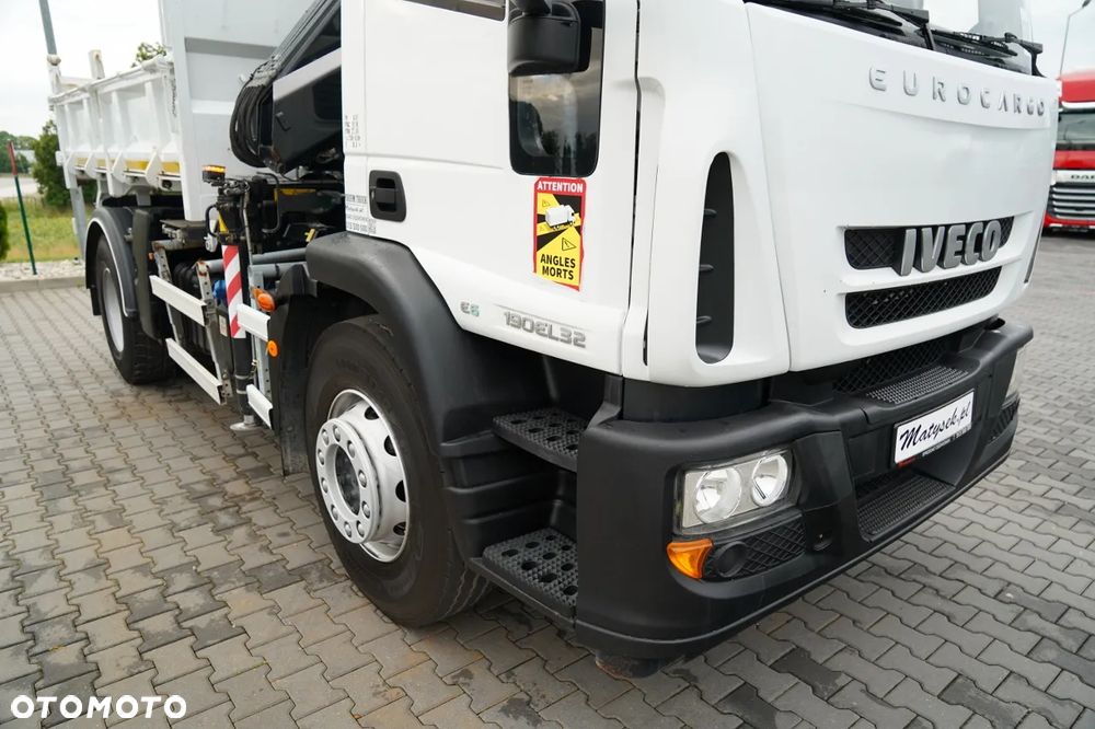 Iveco EUROCARGO 190EL32  / Wywrotka + HDS / HYDROBURTA / BORDMATIC / 3 STRONNY KIPPER - 3.5 M / EURO 6 - 13
