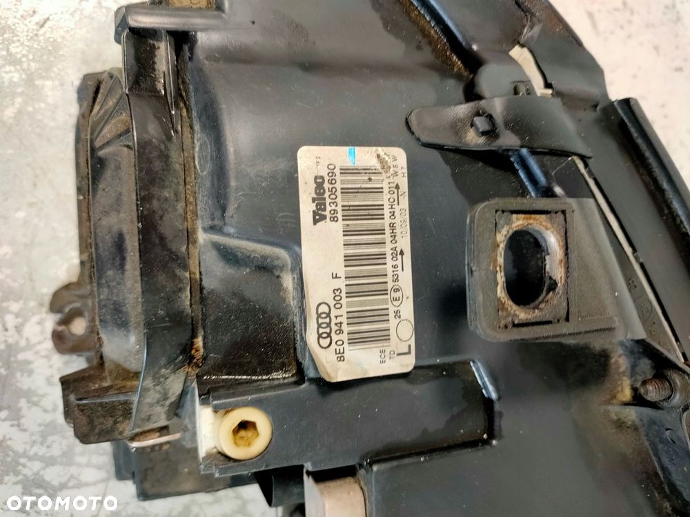 reflektor lewy przód audi a4 b6 8e0941003f lampa - 5