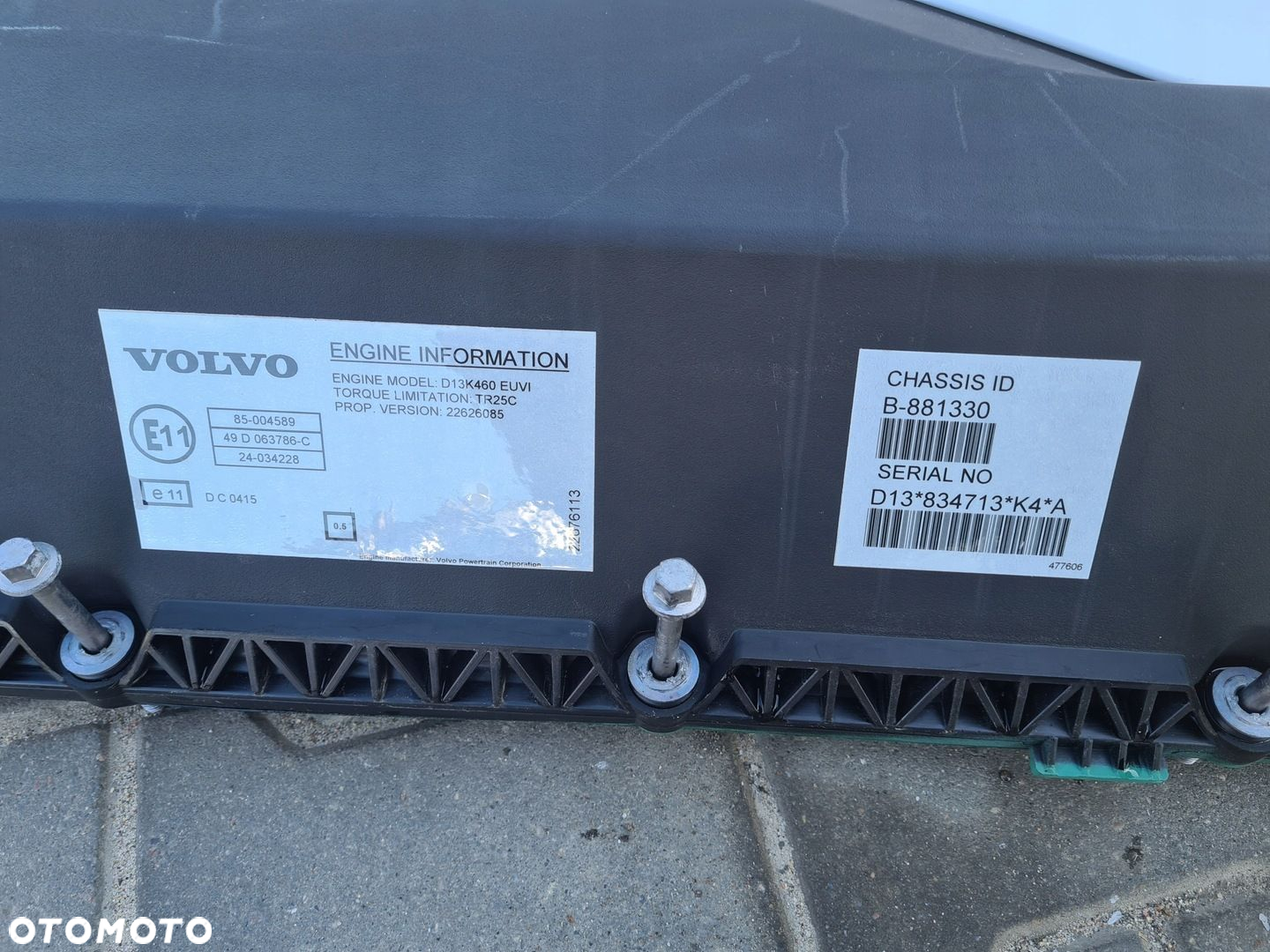 OSŁONA SILNIKA POKRYWA ZAWORÓW TRUMNA VOLVO FH 4 FM 4 D13K 460 K4 - 3