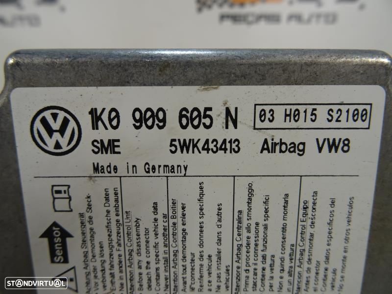 Centralina De Airbags Volkswagen Golf V (1K1)  1K0 909 605 N / 5Wk4341 - 2