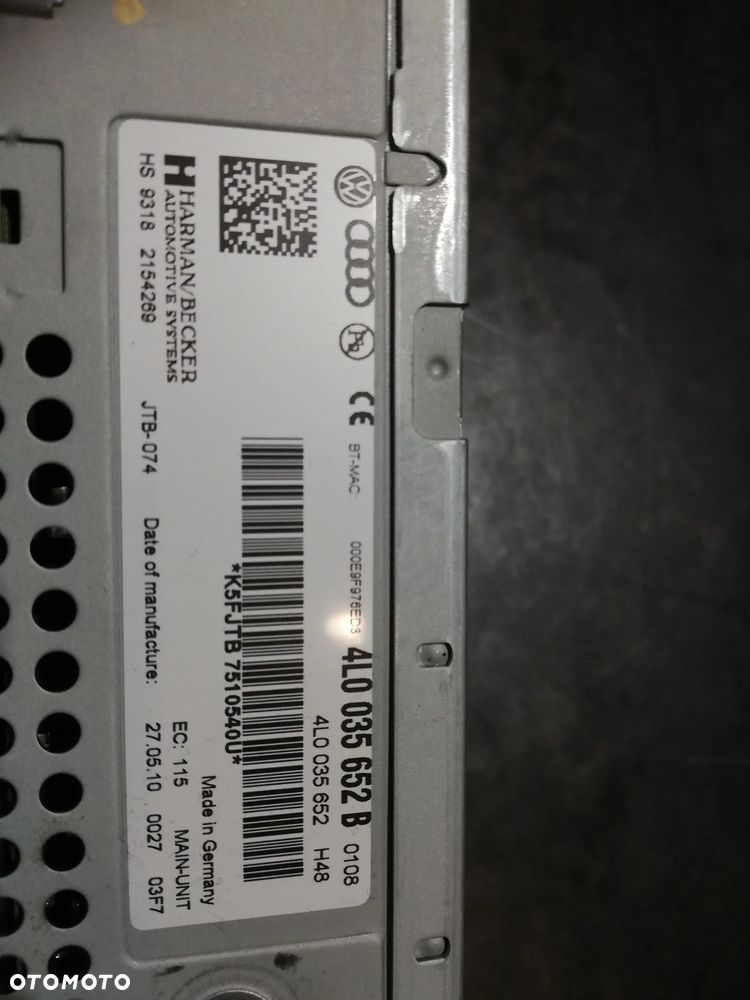 CZYTNIK NAVI NAWIGACJI MMI MULTIMEDIA AUDI Q7 4L 4L0035652B - 3