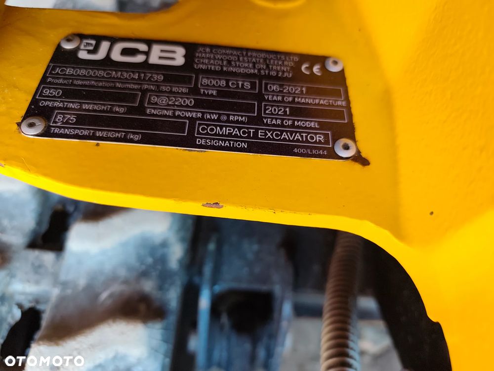 JCB JCB 8008CTS/2021Rok/3-łyżki/Rozsuwane podwozie/970Mth!!! - 12