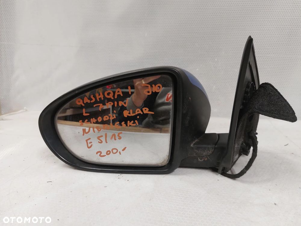 - LUSTERKO ELEKTRYCZNE LEWE NISSAN QASHQAI J10 NIEBIESKI SCHODZI LAKIER 7PIN - 4