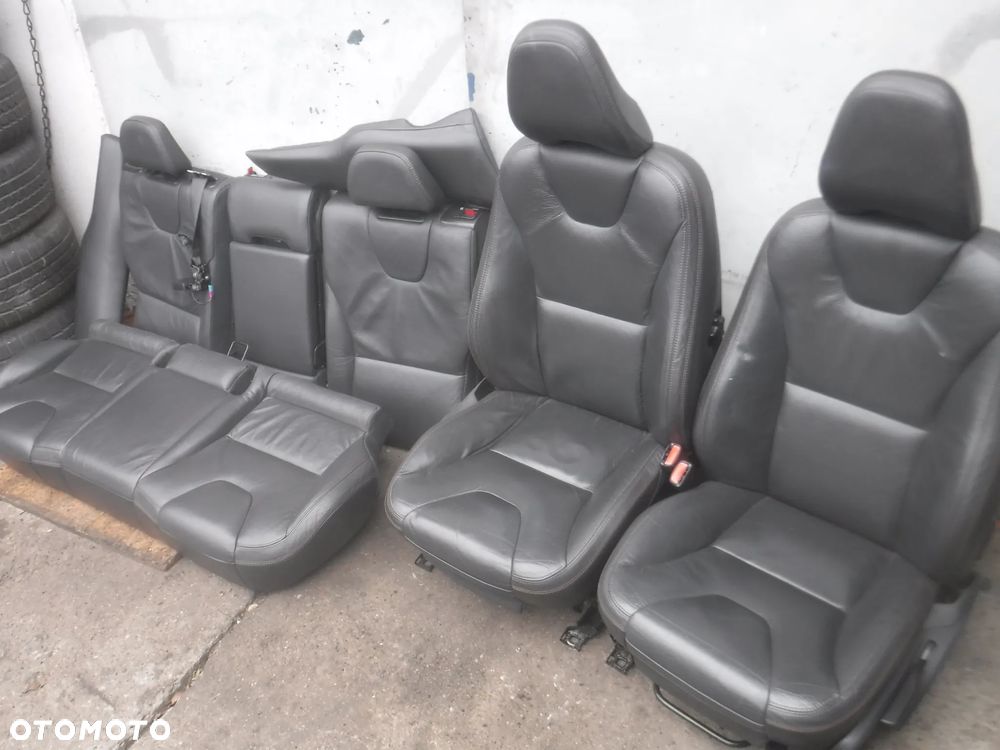 Volvo XC60 I skory skorzane fotele siedzenia kanapa grzane - 9