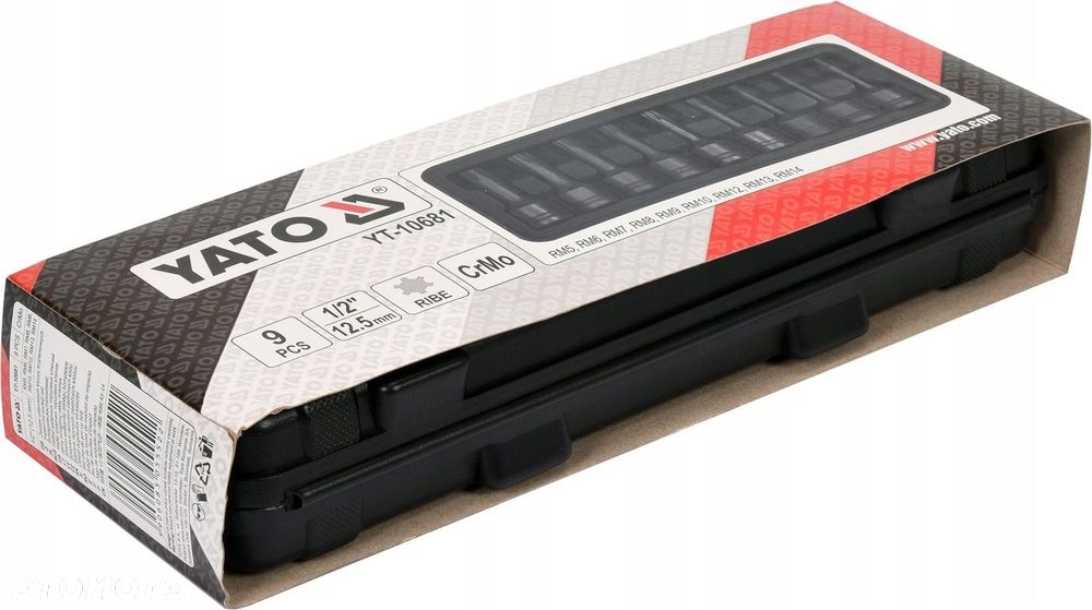 YATO ZESTAW UDAROWYCH KLUCZY TRZPIENIOWYCH KOMPLET KLUCZE RIBE YT-1068 - 5
