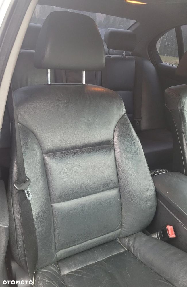 FOTEL PRAWY PRZÓD PRZEDNI BMW E60 E61 EUROPA GRZANY PAMIĘĆ CZARNA SKÓRA - 4