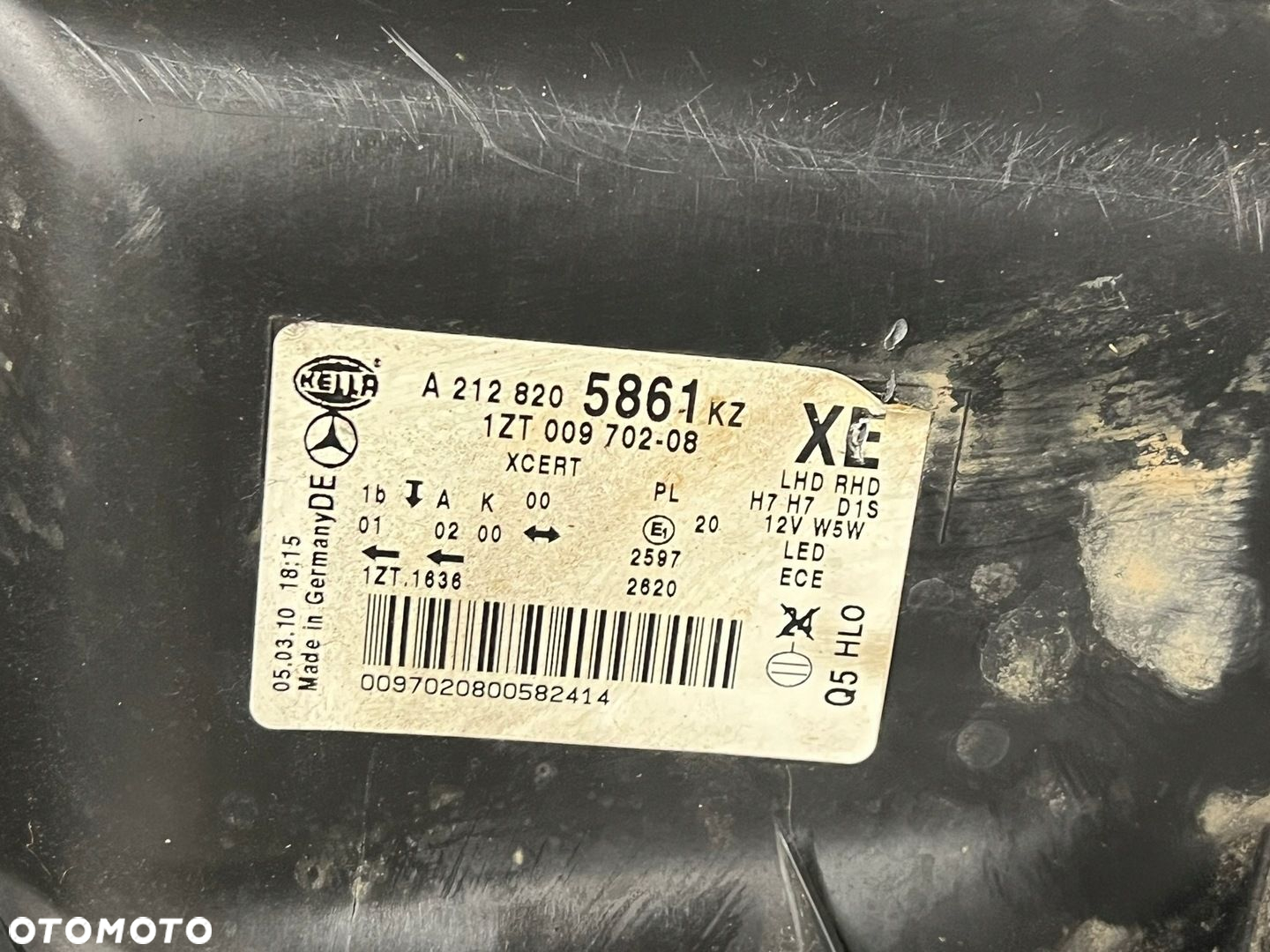 LAMPA XENON PRZÓD PRAWY MERCEDES E-KLASA W212 A2128205861 UK - 8