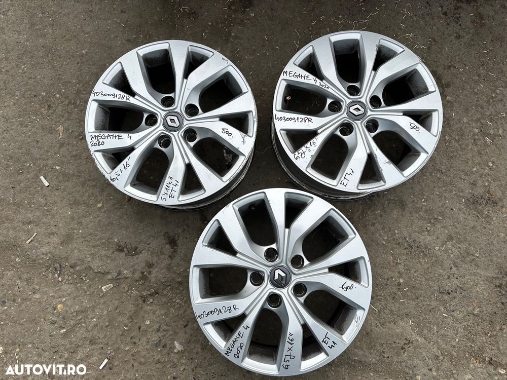 Janta aliaj la bucata RENAULT MEGANE 4 an 2020 pe 16’ ,ET41 cod piesa 403009128R - 1