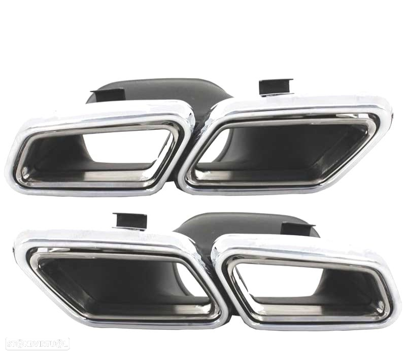 PONTEIRAS DE ESCAPE MERCEDES W205 18-21 LOOK C63 AMG - 3