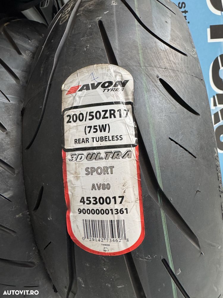 200 50 17 Anvelopa Moto NOUA Avon 3D Storm Sport Cauciuc Spate - 2