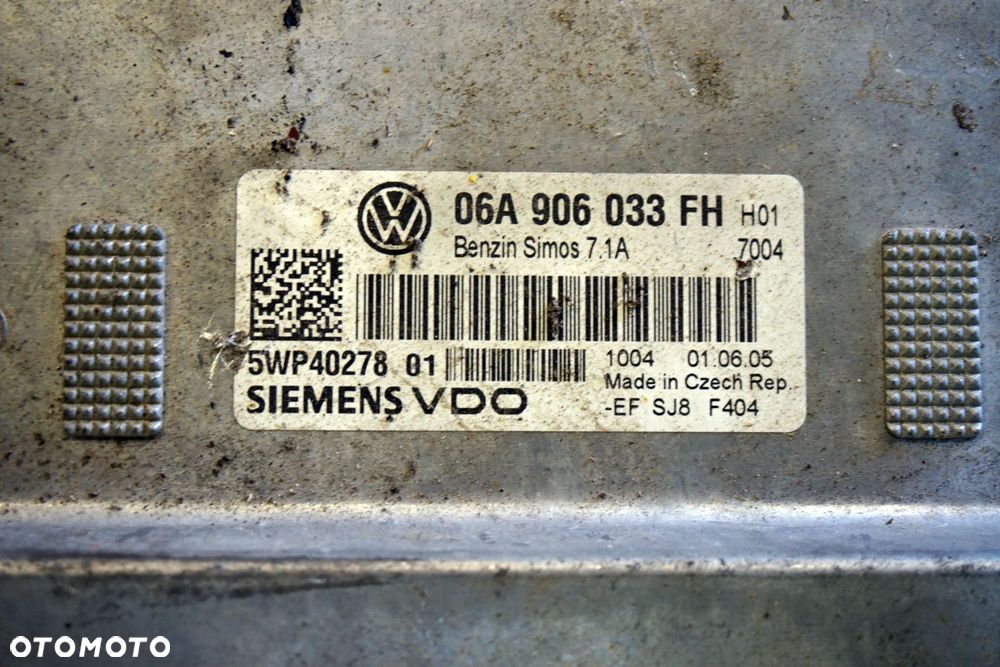 STEROWNIK SILNIKA KOMPUTER TOLEDO III 5P 1.6 8V 06A906033FH 5WP40278 SEAT 2004-2009 - 3