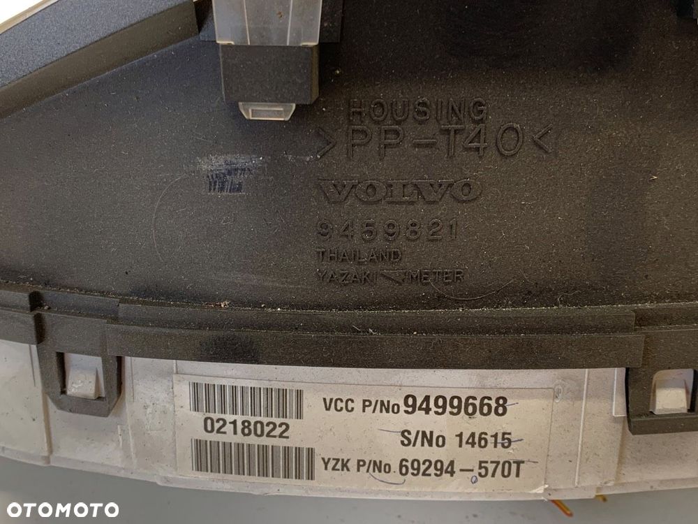 LICZNIK  VOLVO V70 II (285) 1999 - 2008 2.3 T5 184 kW [250 KM] benzyna 1999 - 2004 9499668 - 4