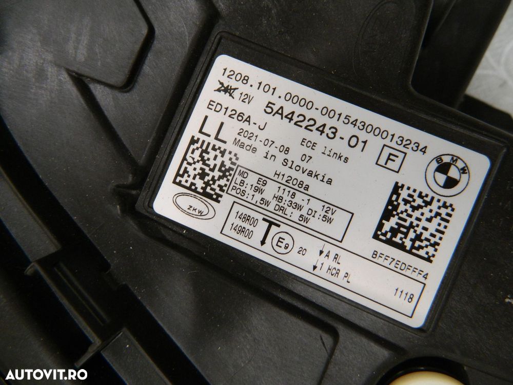 Far stanga BMW Seria 2 U06 Full LED, 2021, 2022, 2023, 2024, 2025, cod origine 5A42243-01. - 6