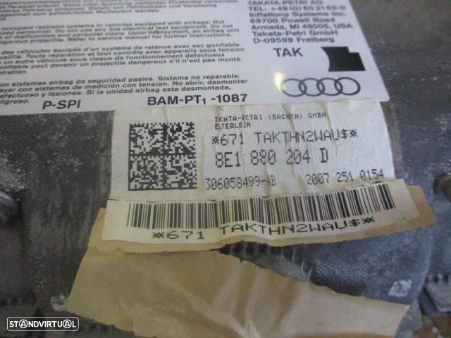 Airbag Passageiro 8E1880204D AUDI A4 2007 - 3