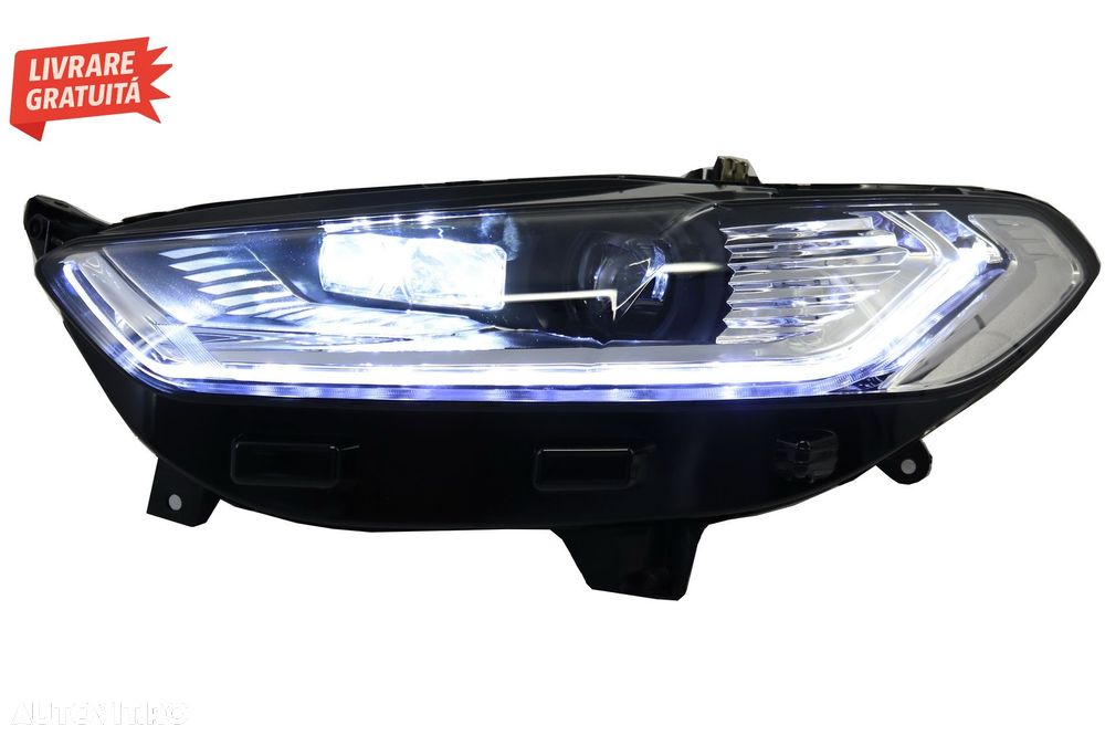 Faruri LED DRL Ford Mondeo MK5 (2013-2016) Semnalizare Secventiala Crom- livrare gratuita - 7