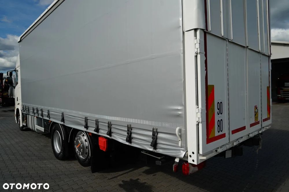 Scania R 450 / MEGA / 6x2 / FIRANKA - 8,2 m / SOLÓWKA / OŚ PODNOSZONA / MOCNA PODŁOGA / NAVI / - 13