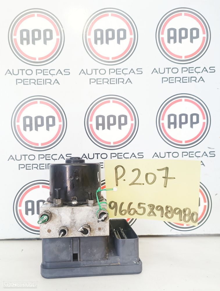 Módulo de ABS Peugeot 207, referências: 9665898980, 9665344180, 9659789980. - 1