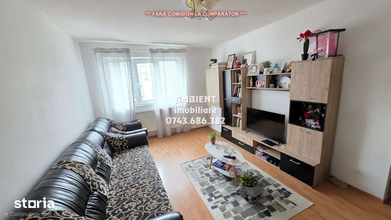 Apartament cu 3 camere, mobilat si utilat, etaj 3, VASLUI zona CENTRU — fotografia 1
