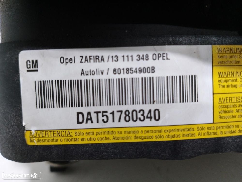 AIRBAG FRONTAL ESQUERDO OPEL ZAFIRA B 2013 - 3