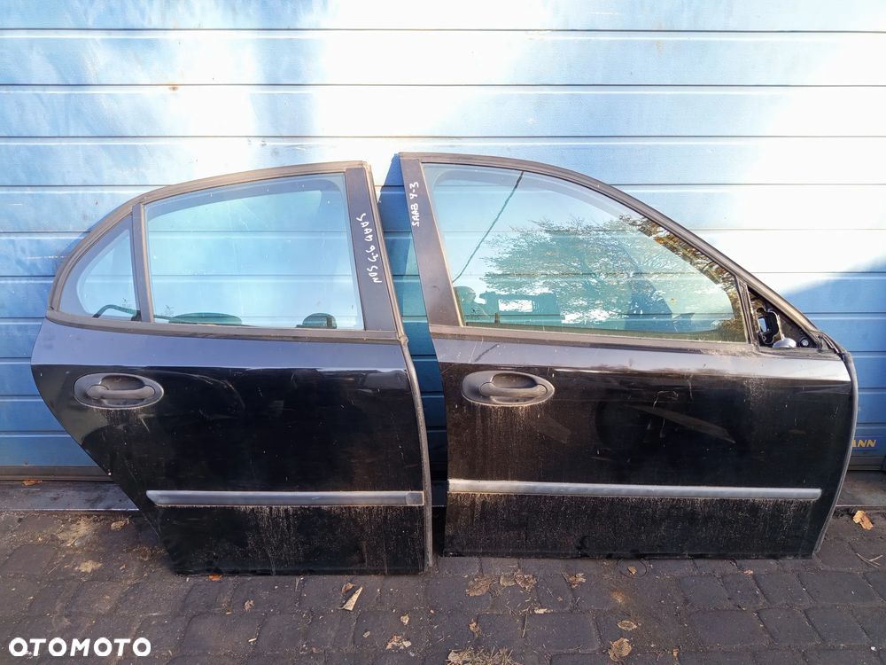 SAAB 9-3 SEDAN 02- DRZWI PRAWE TYLNE SZYBA KLAMKA ZAMEK PODNOŚNIK - 2