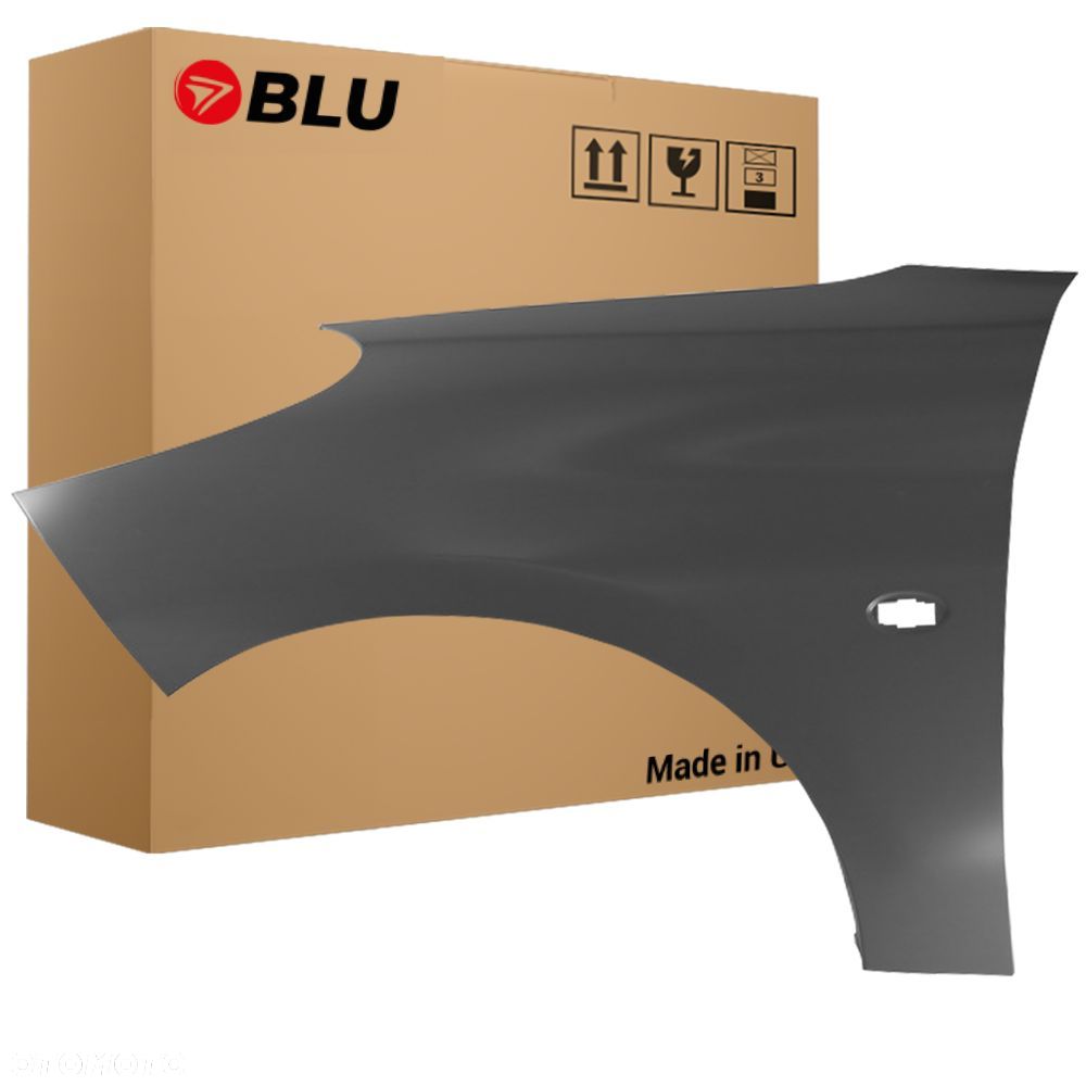 BLU Błotnik PEUGEOT 206+ PLUS KTP lewy szary 2007-2014 przód Gris Shark - 1