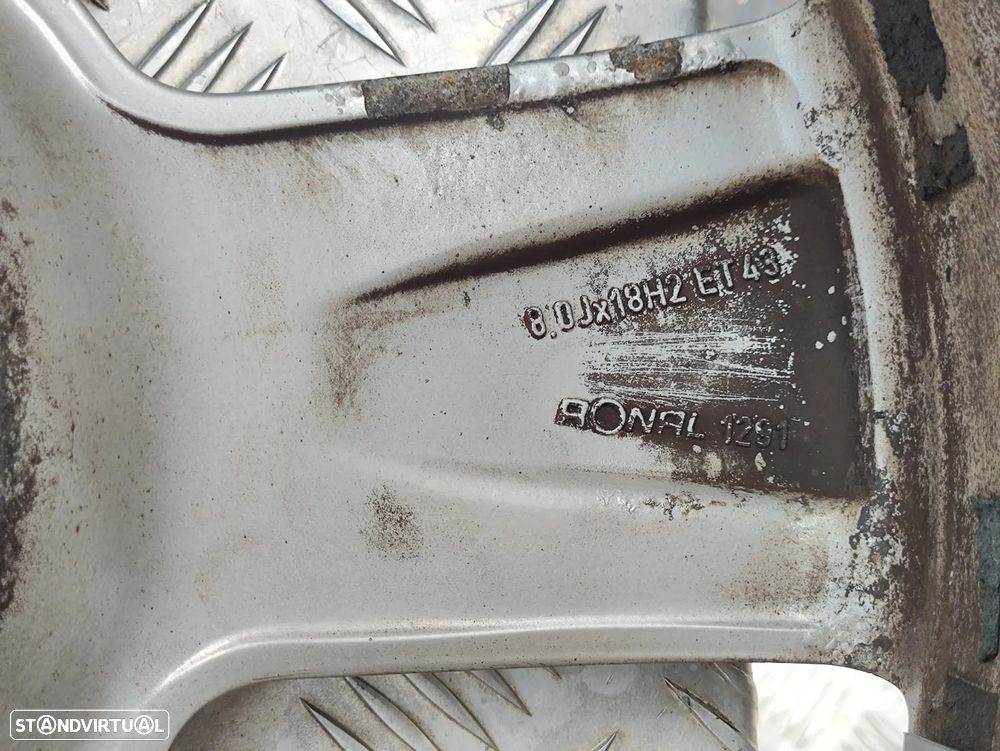 Conjunto Jantes Ronal 18 Originais Audi A4 B8 S-Line S Line 8J ET43 5x112 - 9