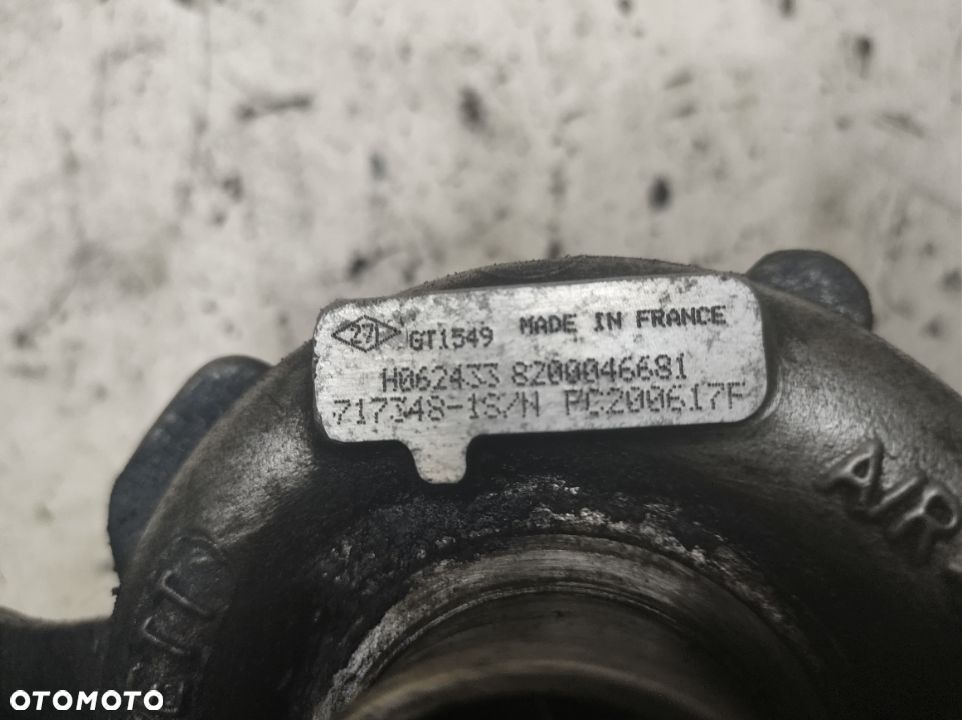 Renault kangoo megane 1,9DTI clio II turbosprężarka 8200046681 - 2